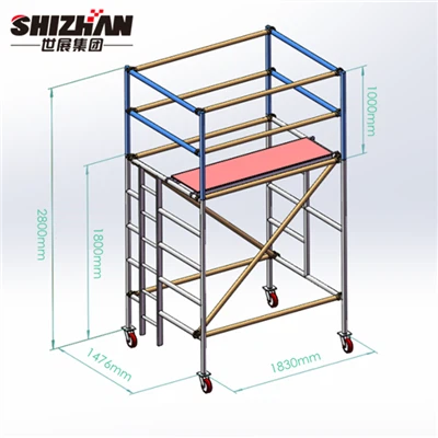 Mobilni aluminijski kula skela